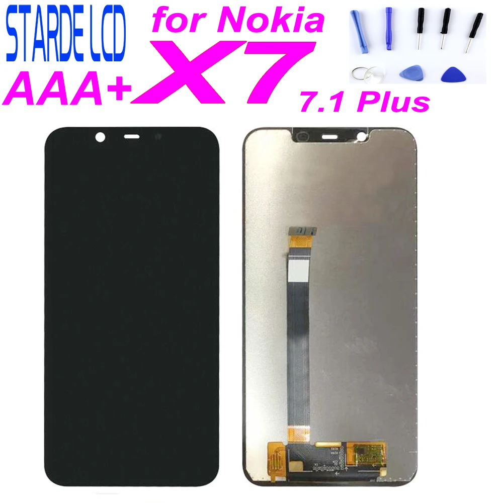 Новинка 100% сменный ЖК дисплей AAA STARDE для Nokia X7 7 1 Plus TA 1131 с сенсорным экраном и