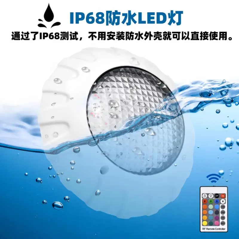 

Led Swimming Pool Light 12W 38W Led Ip68 Waterproof UnderWater Light AC/DC 12V Pond Lights RGB Led Piscina Luz Spotlight