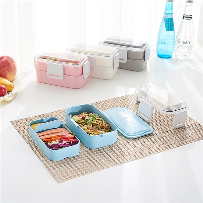 Портативная коробка для завтрака Bento из здорового материала 100 шт. коробки