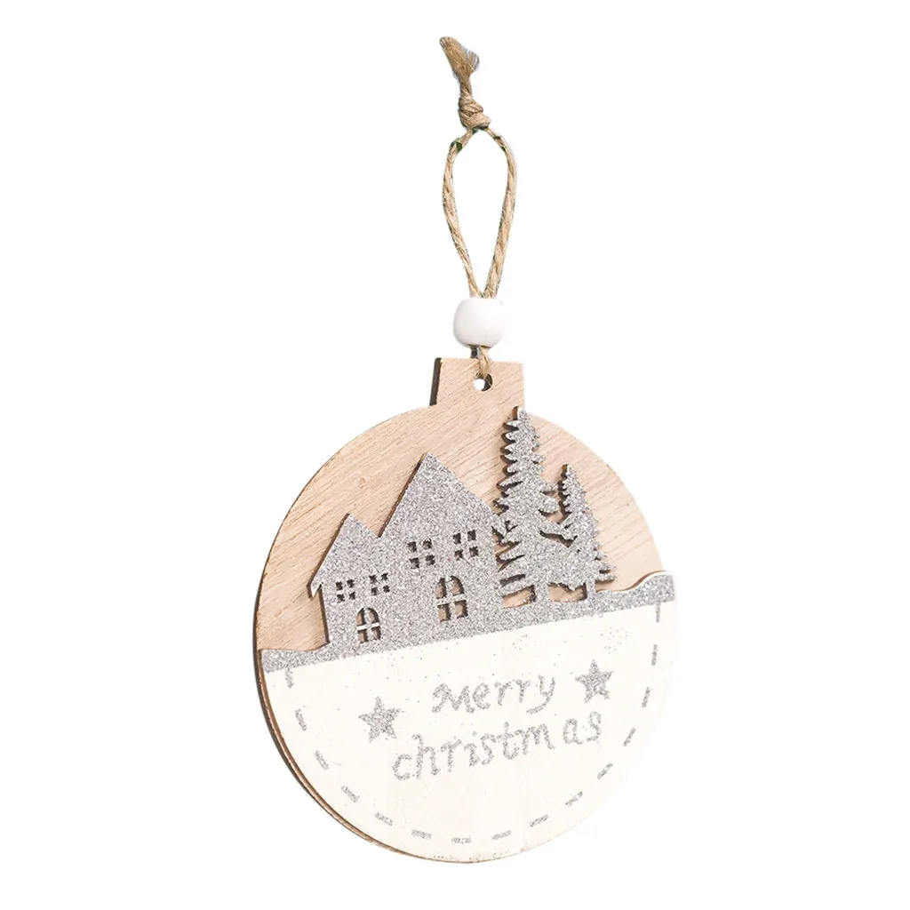 Рождественские украшения ручной работы для дома деревянный двухслойный