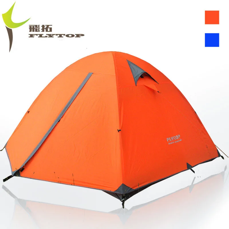 FlyTop High Quality Double Layer Aluminum Rod Three Person Waterproof Camping Tent