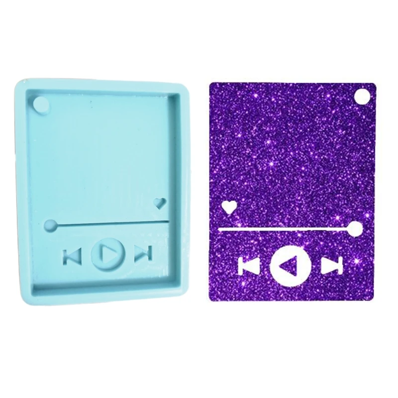 

Y1UE Super Glossy Epoxy Resin Player Mold Keychain Casting Silicone Mould DIY Crafts Polymer Clay Jewelry Making Tools