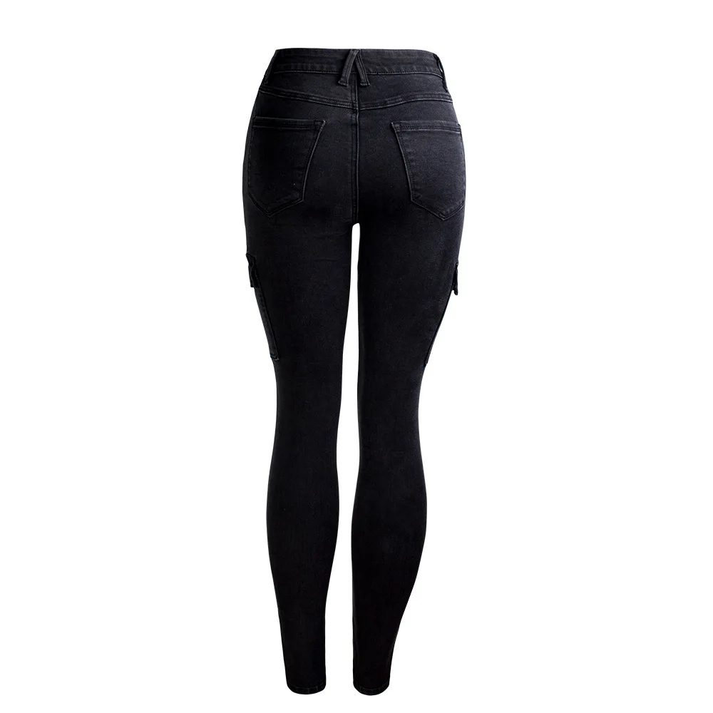 

and the United States women's jeans female front foot split high waist jeans black nine minutes of pants split and feet