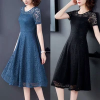 2021 new summer lace cut out loose belly covering dress