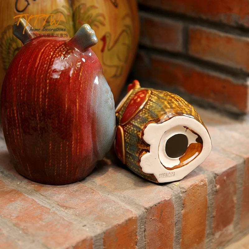 2 шт./компл. окрашенные совы керамика домашний интерьер Декор комната гостиная ТВ