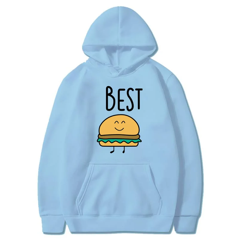 

Hoodies Friends French Fries Best Hamburger Alphabet Print Hoodies Sweatshirts Design Funny Fashion Hoody Pullover Streetwear