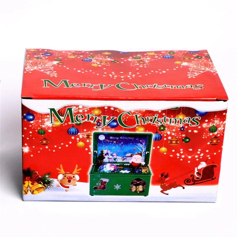 

2020 New Merry Christmas Surprise Gifts Electric Santa Claus Glowing Christmas Music Box Holiday Decoration Kids Toys Gifts