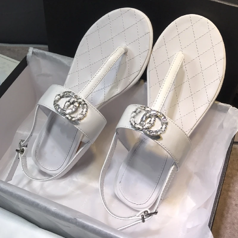 

Women Summer Shoes Ladies Sweet Flats Female Sandals Chaussures Crystal Sandales Fashion Buckle White Sandalias Low Heels