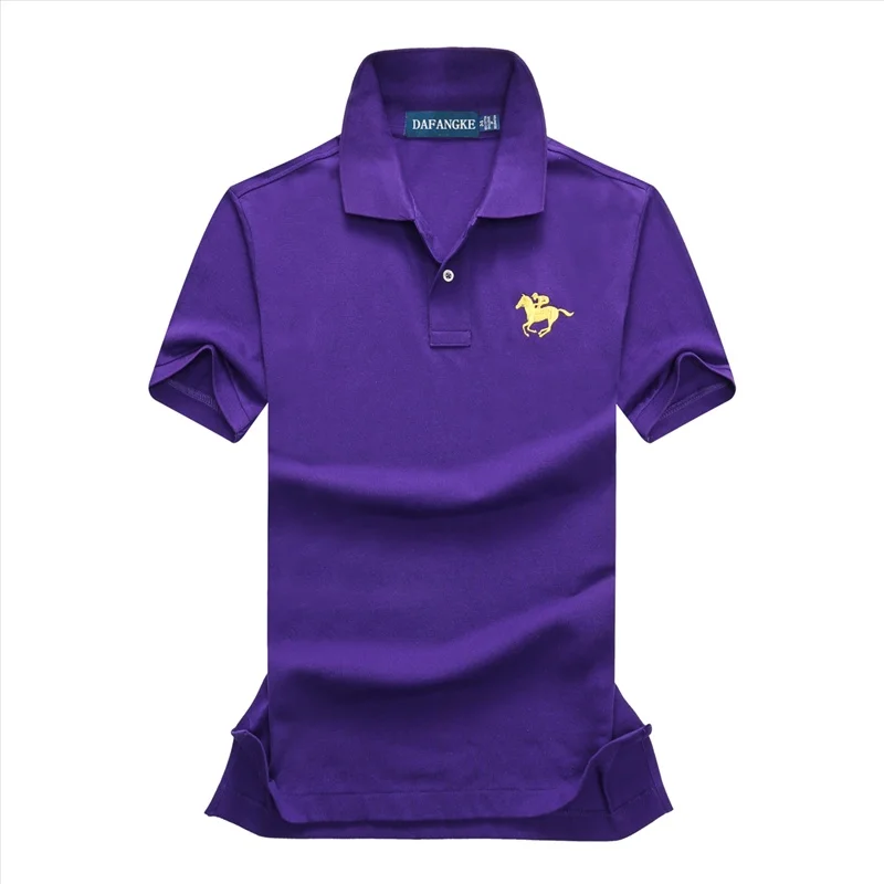 Мужская Летняя мужская рубашка поло от двойная лошадиная вышивка деловые
