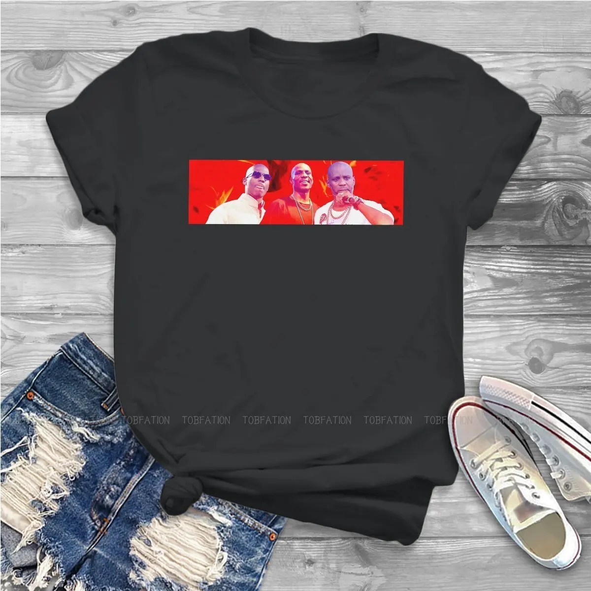 

FOREVER LEGEND Red Women Tshirts RIP DMX Hip Hop Rapper Aesthetic Vintage Female Clothing Cotton Graphic Tops