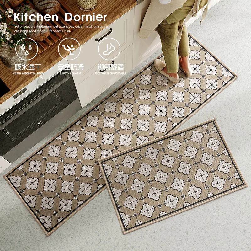

Kitchen Dornier carpet absorbent dirt-resistant long strip mat 45x150cm Door mat Waterproof oilproof floor mat anti-slip rug