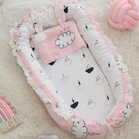 baby crib newborn lace bassinet bed infant travel bed baby bed bumper cotton soft cradle portable removable washable baby stuff