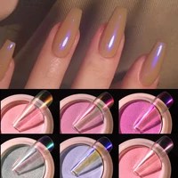 1gbox transparent nail glitter mirror aurora neon powders dust chameleon nail art chromium pigment dipping powder decoration