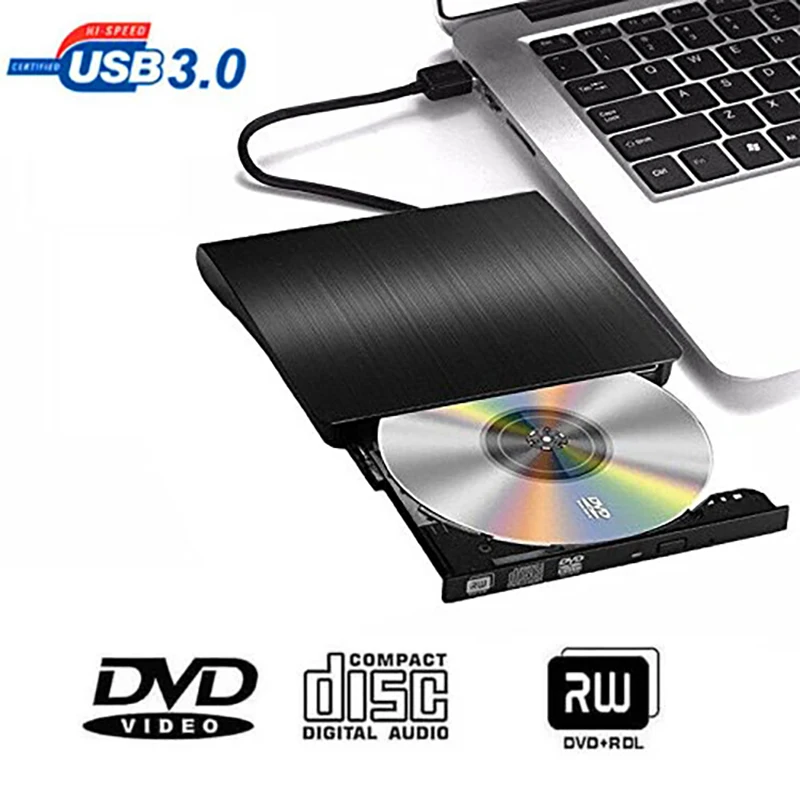 USB 3 0 Внешний Оптический привод тонкий CD ROM дисковый ридер DVD RW ГОРЕЛКА запись для