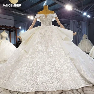 HTL1999 шаль пряжа блестками свадебное платье 2021 с коротким рукавом сексуальный глубокий v-образный вырез Бальные платья Аппликации Кристалл