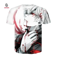 bzteam anime 3d printing tokyo ghoul t shirt summer mens and womens short sleeve t shirt fashion t shirt cool top