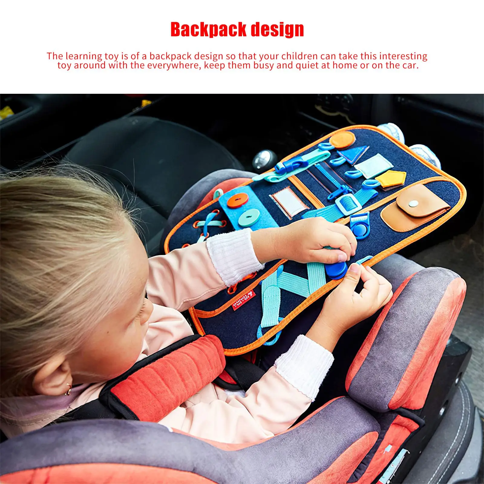 

Children's Educational Dressing Board Toddler Zippered Button Activity Busy Board Montessori Teaching Equipment Toys