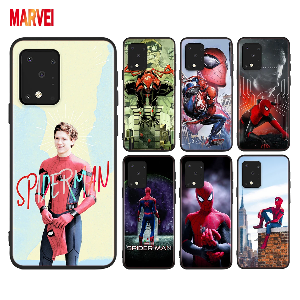

Cool Marvel SpiderMan Art For Samsung A72 A52 A02 S A32 A12 A42 A51 A91 A81 A71 A41 A31 A21 S A11 A01 UW Black Phone Case Cover