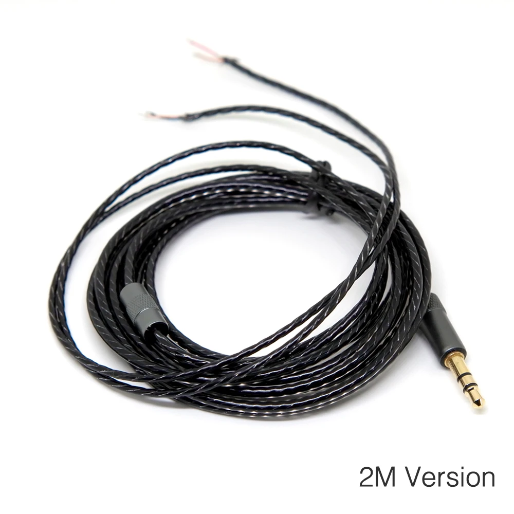 Hi Fi кабель для наушников DIY запасной аудиокабель 2 м ремонта провод обслуживания