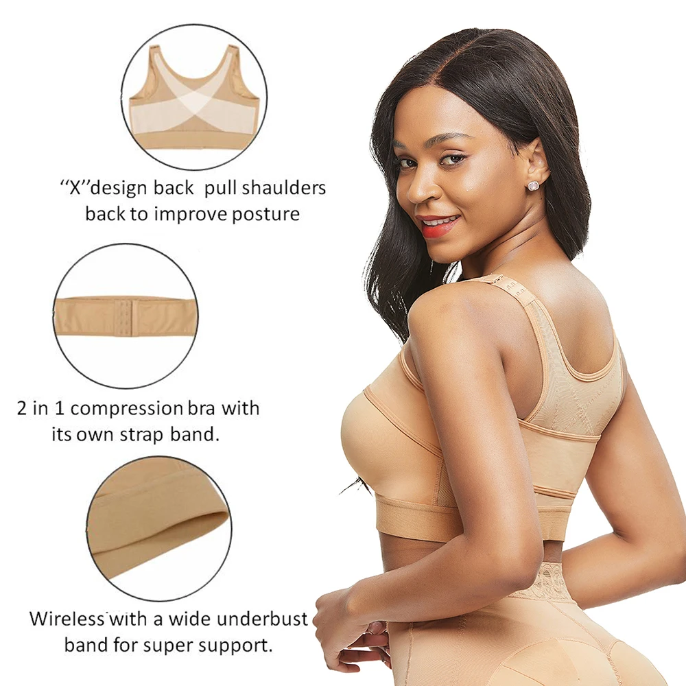 HEXIN женский компрессионный бюстгальтер Fajas Reductoras Shapewear тренажер талии после родов