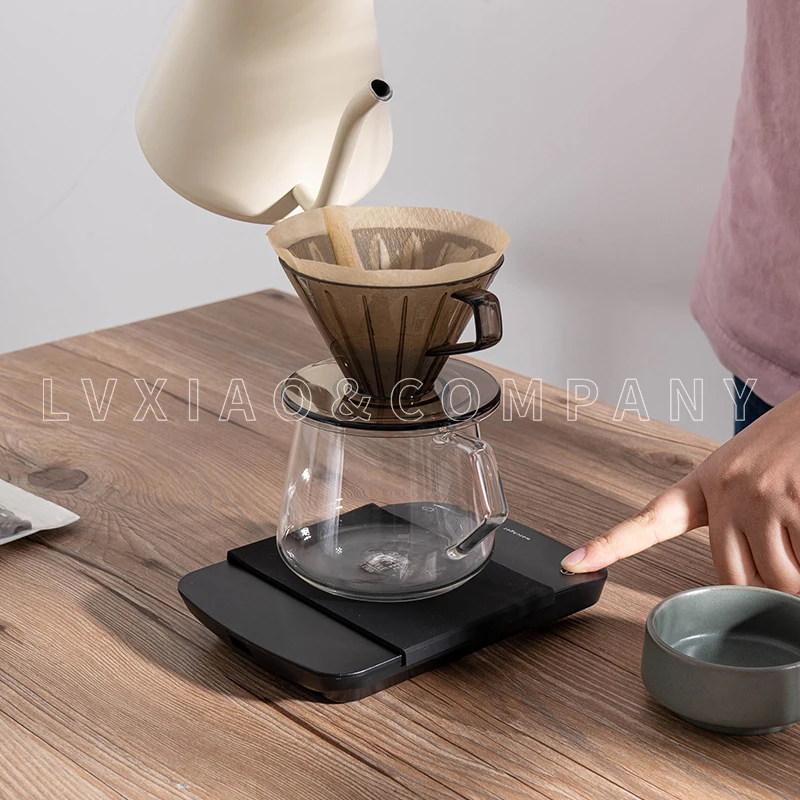 watchget w-131 Electronic Scale with Timer Digital Coffee Black for Espresso and Pour Over |