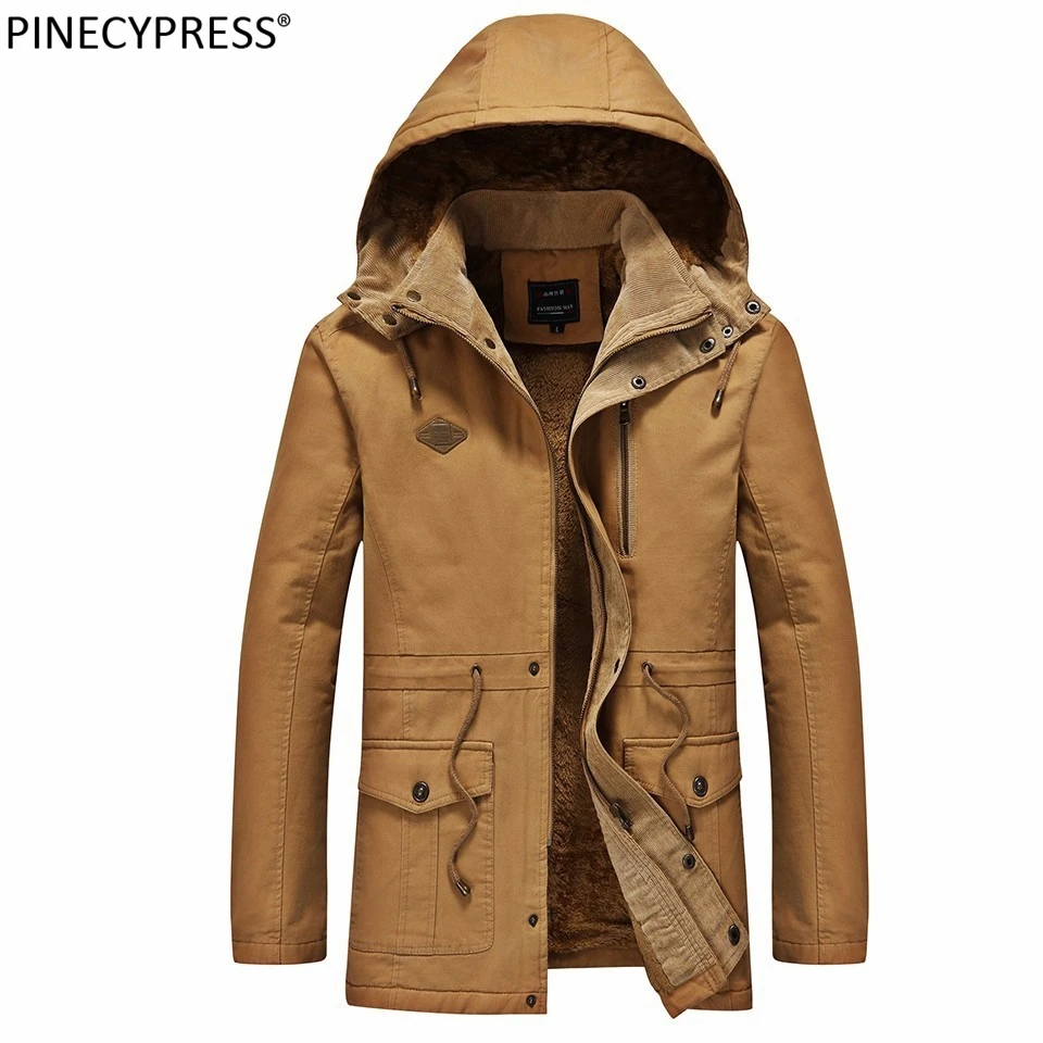 Мужская Флисовая Куртка на пуговицах с карманами и поясом молнии|male coat|black mens