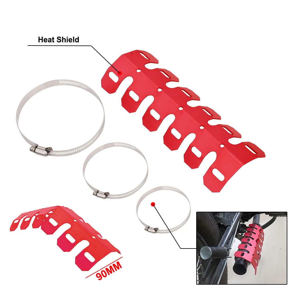 

Мотоцикл Универсальный 90 мм выхлопной глушитель трубы протектор тепловой экран крышка для HONDA CRF450X CRF250L CRF230F CRF250F CR CRF XR