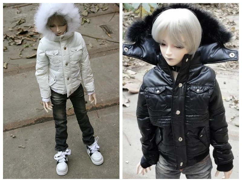 [Wamami] стеганая куртка/пальто/наряд 1/4 MSD 1/3 SD DZ AOD SD17 DZ70 70 см кукла BJD Dollfie черный/белый