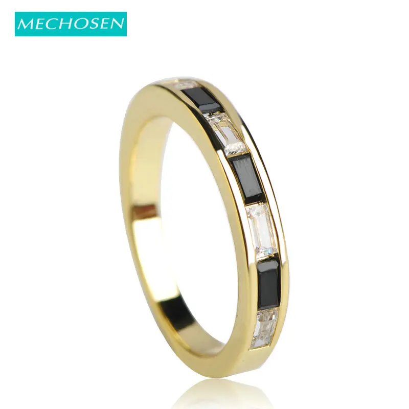 MECHOSEN Cubic Zirconia Rings For Women Men Gold Color Rhinestone Anel Aros Fine Stones Engagement Gothic Crown Jewelry | Украшения и