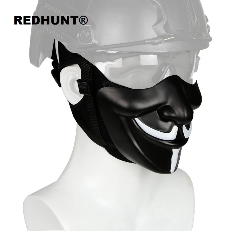 V-MASK Открытый Тактические Маски на Хеллоуин V-маска для пейнтбола косплей с маской