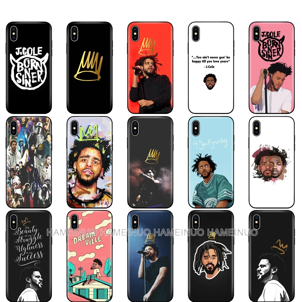 black tpu case for iphone 5 5s se 2020 6 6s 7 8 plus x 10 case silicon cover for iphone xr xs 11 pro max case j cole born sinner free global shipping