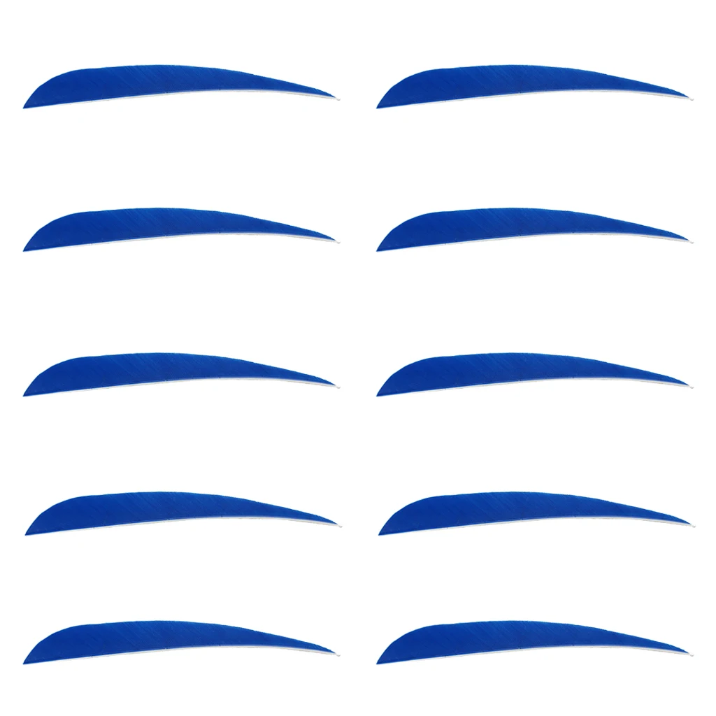 

10 Pieces Universal Durable 5'' Drop Shape Left-wing Artificial Feather Arrow Fletching Archery Hunting