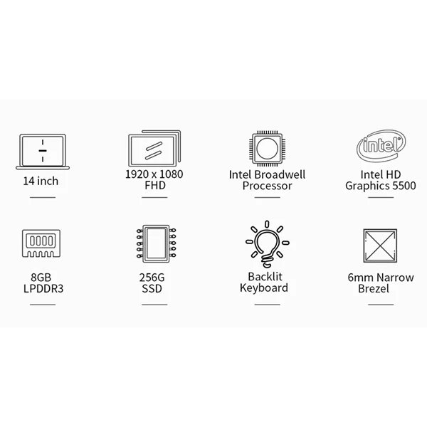 Jumper Ezbook X4 Pro ноутбук 14 дюймов Fhd Int-el Core I3-5005U 8 Гб Ram 256 ГБ Rom Ssd двухдиапазонный WIFI Windows 10 ноутбук