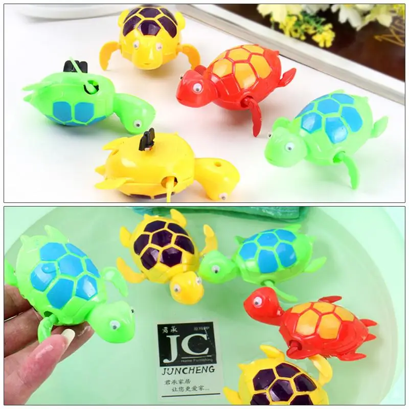 

Single Sale Cute Cartoon Animal Tortoise Classic Baby Water Toy Infant Swim Turtle Wound-up Chain Clockwork Kids Beach Bath Toys