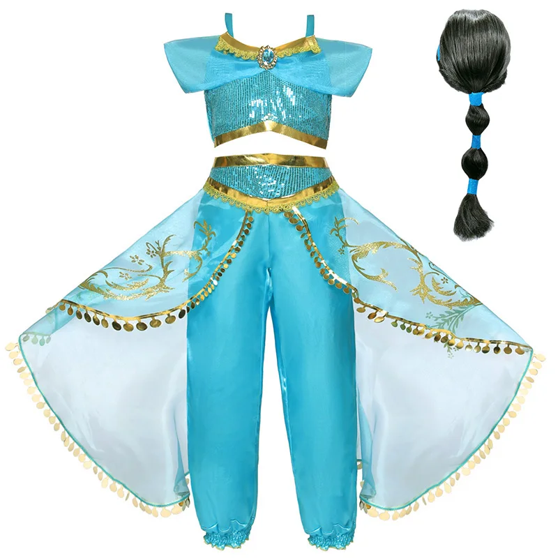 Clothes and Set-2 Jasmine/платье для девочек; Карнавальная праздничная одежда; Детский костюм принцессы; детская одежда на Рождество и День рождения; коллекция года; летняя одежда; наряд - Цвет: Clothes and Set-2
