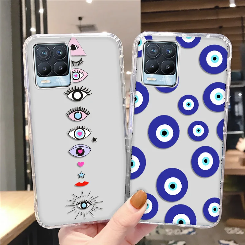 realme 8 pro funny eyes case for oppo realme8 pro narzo 30 5g 7 9i 5 c21 c20 c11 c15 reno 5 lite 4 9 pro plus gt neo clear cover free global shipping