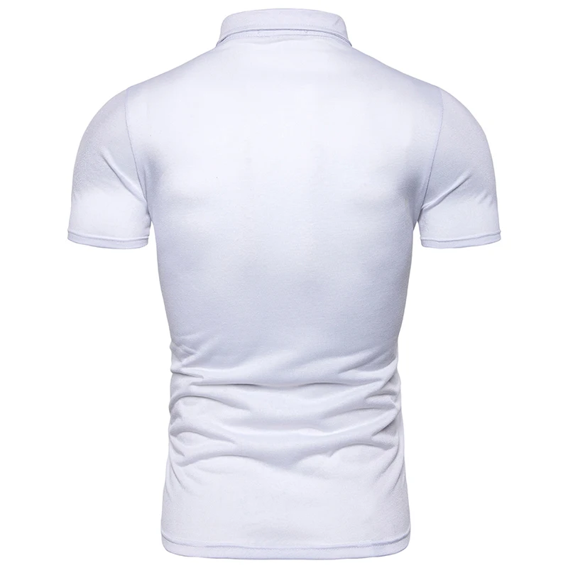 Мужские летние рубашки поло Camisa модные высококачественные хлопковые рубашки поло с коротким рукавом брендовые дышащие повседневные футболки мужская одежда