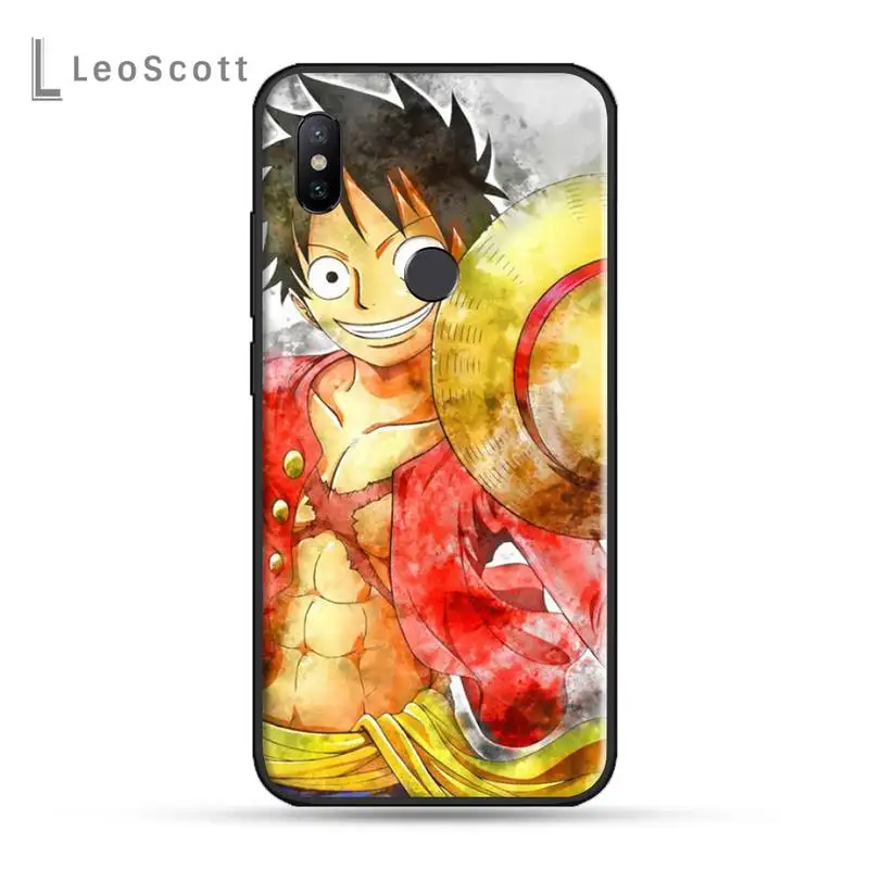 

Luffy Smile One Piece hot anime Anti-fall mobile Phone Case For Xiaomi Redmi 7 8 9t a3 9se k20 mi8 max3 lite 9 note 9s 10 pro