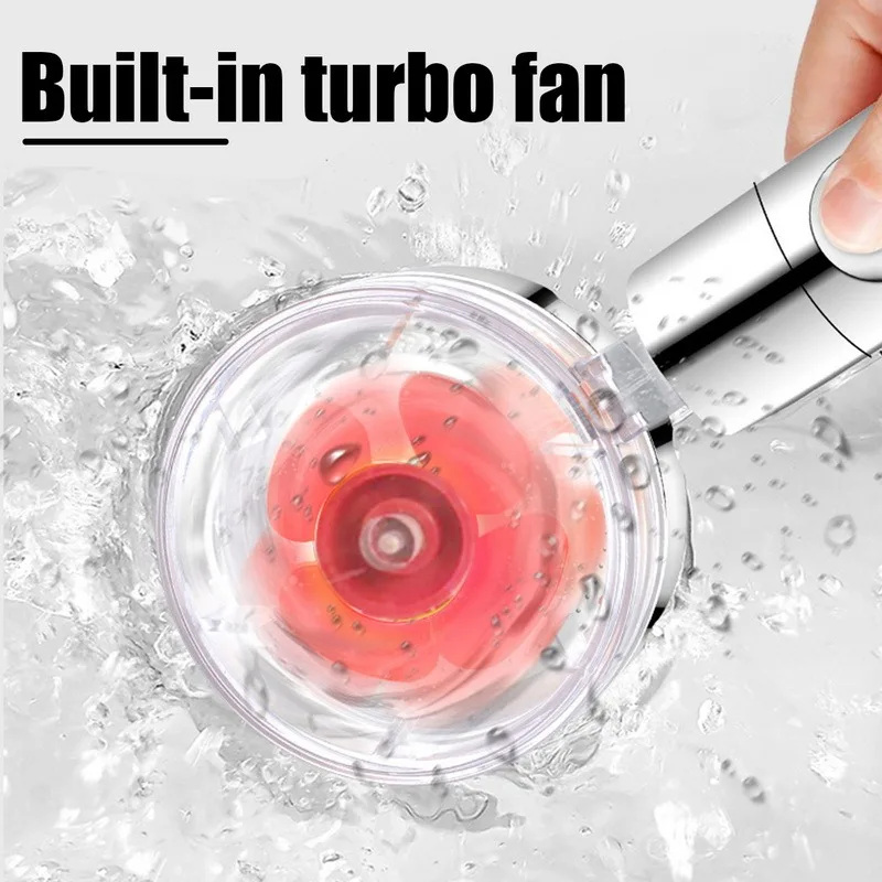 Turbocharged Shower Head High-Pressure Massage Bathroom Pressurized Handheld Showerhead Nozzle Accessories | Обустройство дома