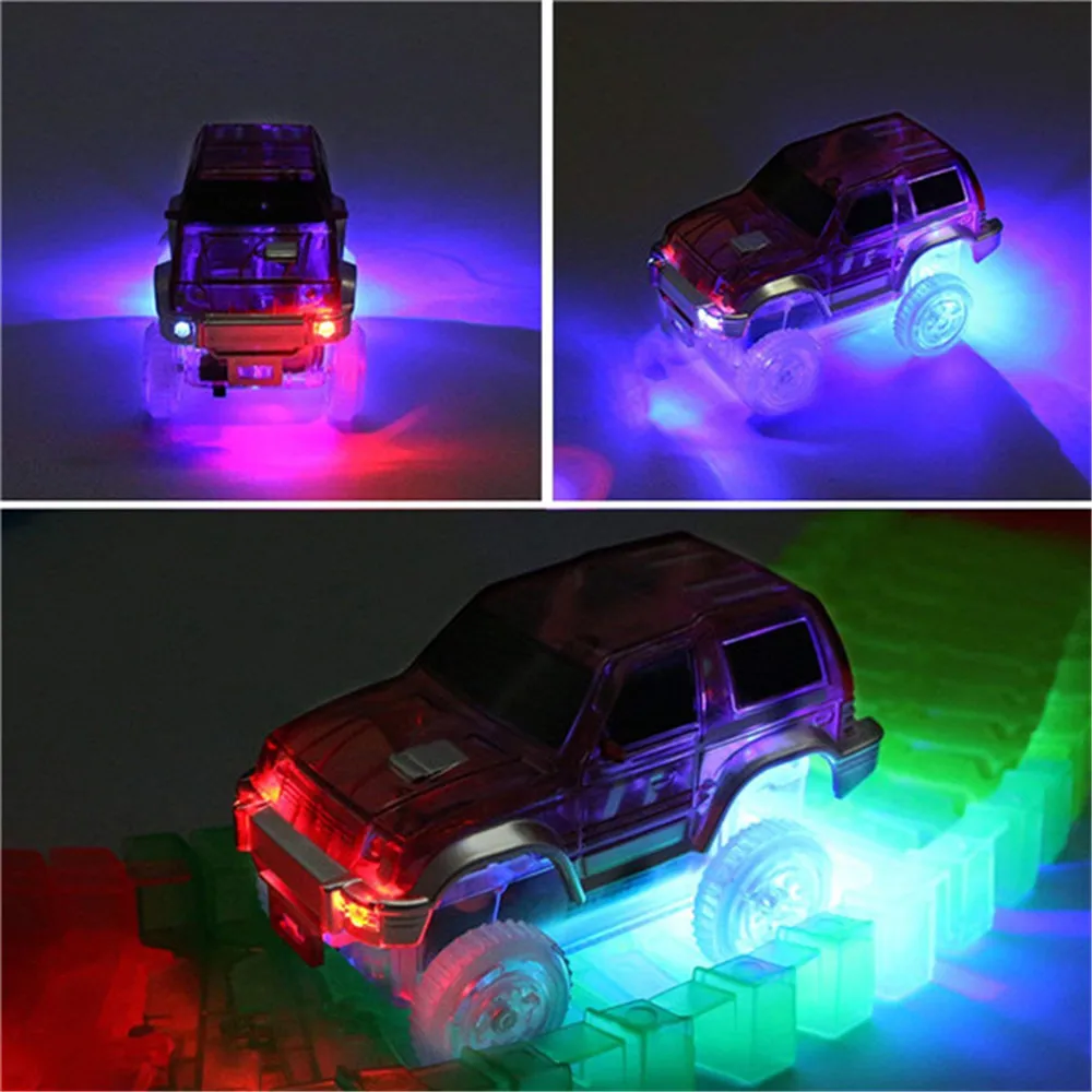 Высокое качество Детские игрушки трек автомобиль с светодиодный светильник для