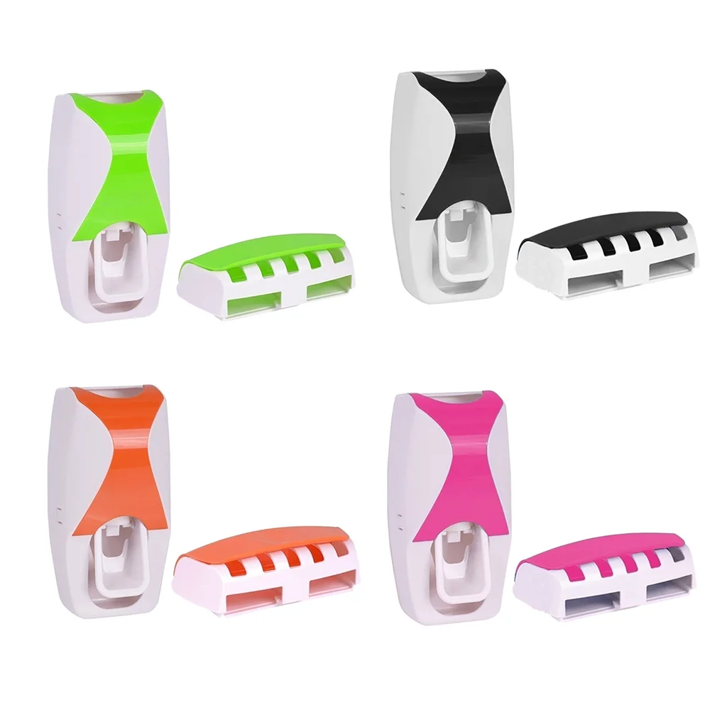 

Kid's Toothpaste Dispenser Squeezer Toothbrush Holder Set for Bathroom