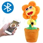 Электрическая плюшевая кукла в виде подсолнуха, 72 песни, Bluetooth, USB, для саксофона, танцев, пения, искусственная плюшевая игрушка для детей