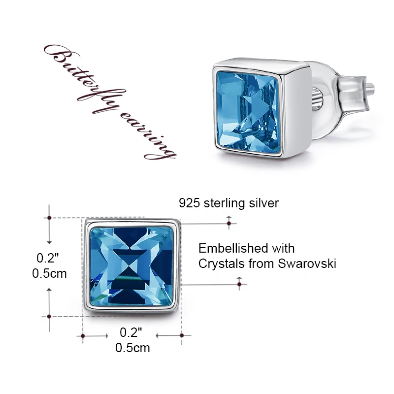 Женские корейские серьги-гвоздики Cdyle из стерлингового серебра 925 пробы