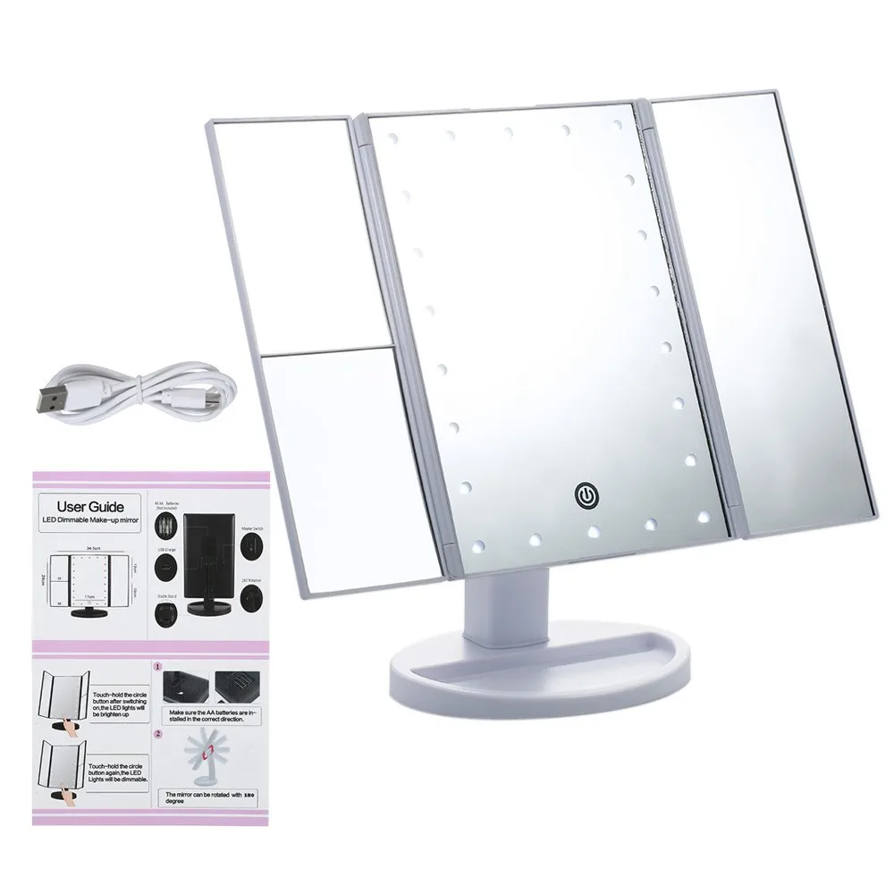 NEWKBO USB/Батарея работает трехслойный светодиодный косметическое настольное