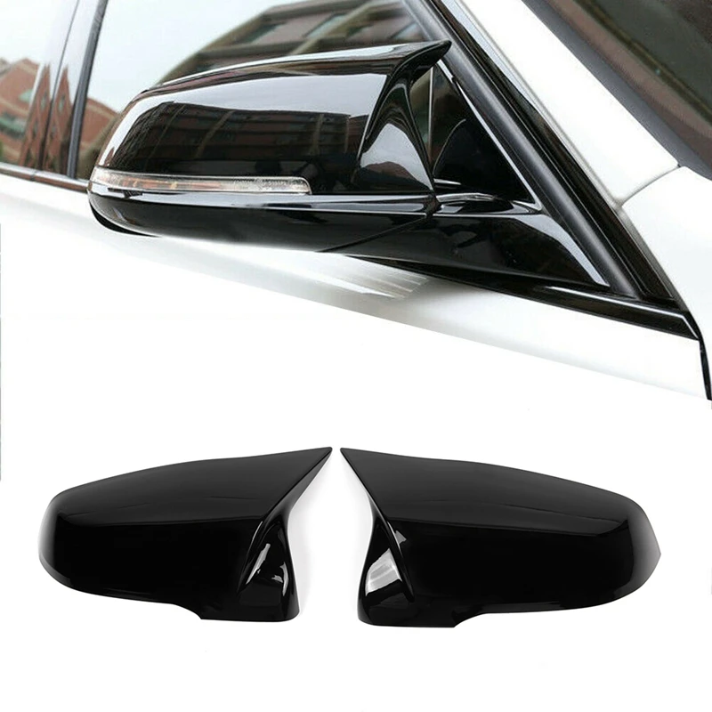 Bright Black ABS Side Rear View Mirror Cover Replacement Ox Horn For-BMW 1 2 Series X1 Z4 F45 F46 F48 F49 2016-2019 | Автомобили и