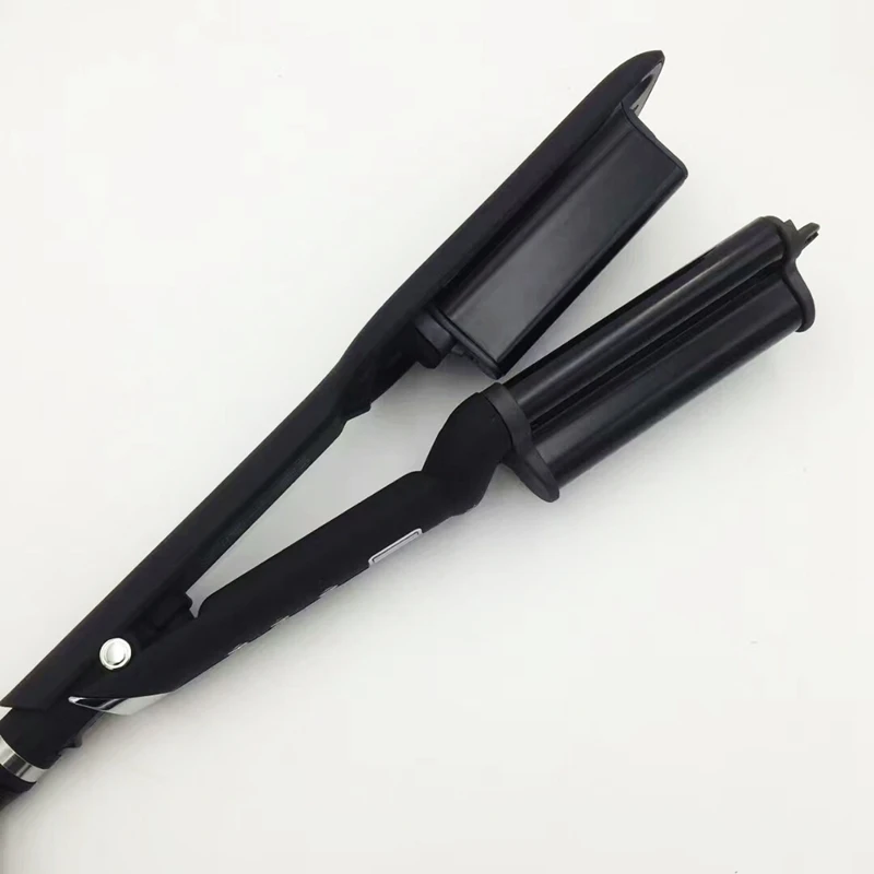 Professional Salon Hair Curles Iron Deep Wave Curling Irons Ceramic Triple Barrel Big Curlers with LCD Temperature | Красота и