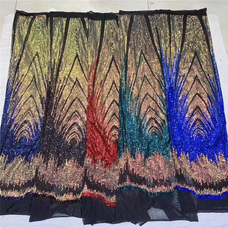 Винная/золотая ткань 2019 Высококачественная африканская 3D сетчатая кружевная