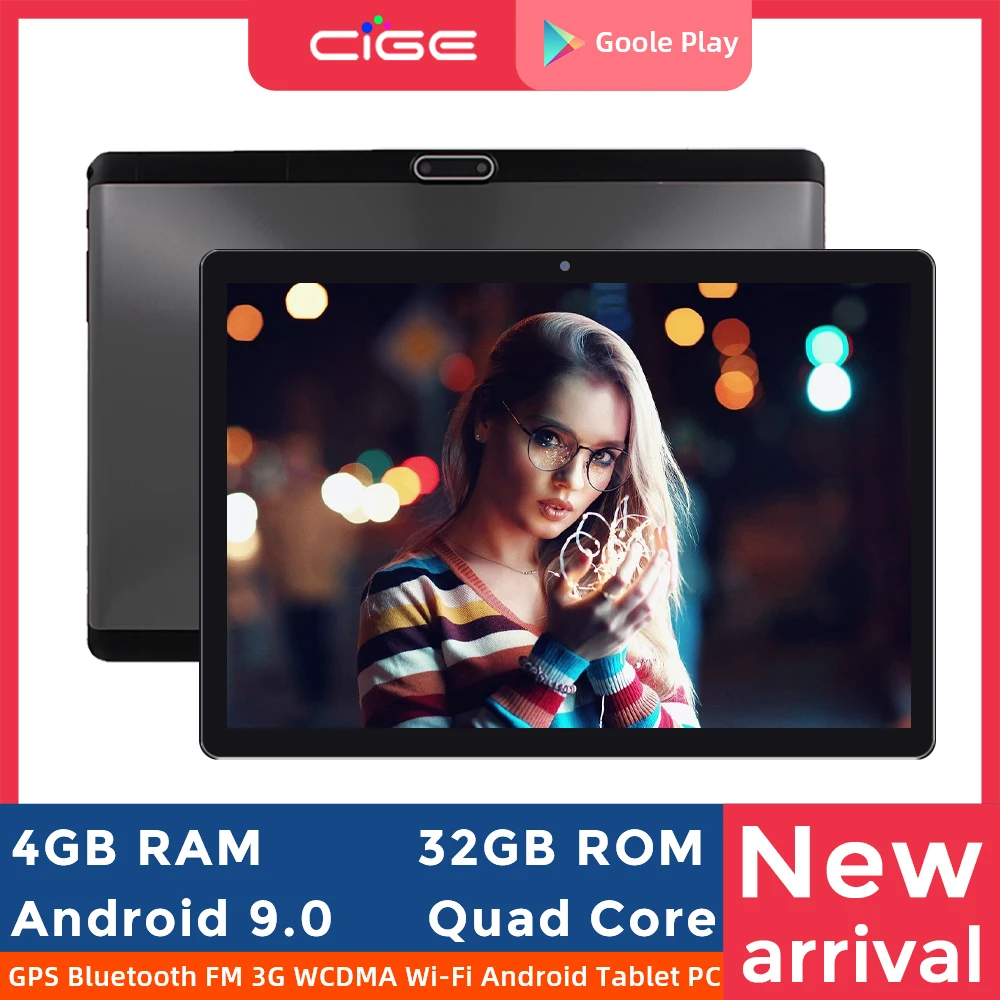 10 Inch Tablet PC 3G WCDMA Phone Cell WIFI Android 9.0 4GB RAM 32GB ROM Quad Core 1280x800 IPS HD Pad Dual Camera Kid's