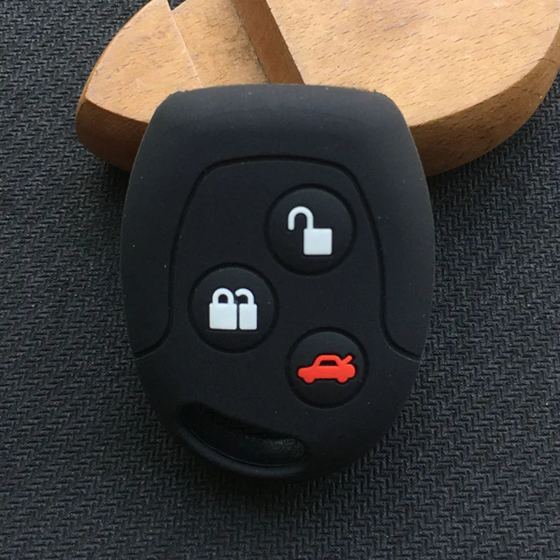 Силиконовый резиновый чехол для ключа защитный Ford Mondeo Focus Fusion Fiesta Galaxy 3 кнопочный