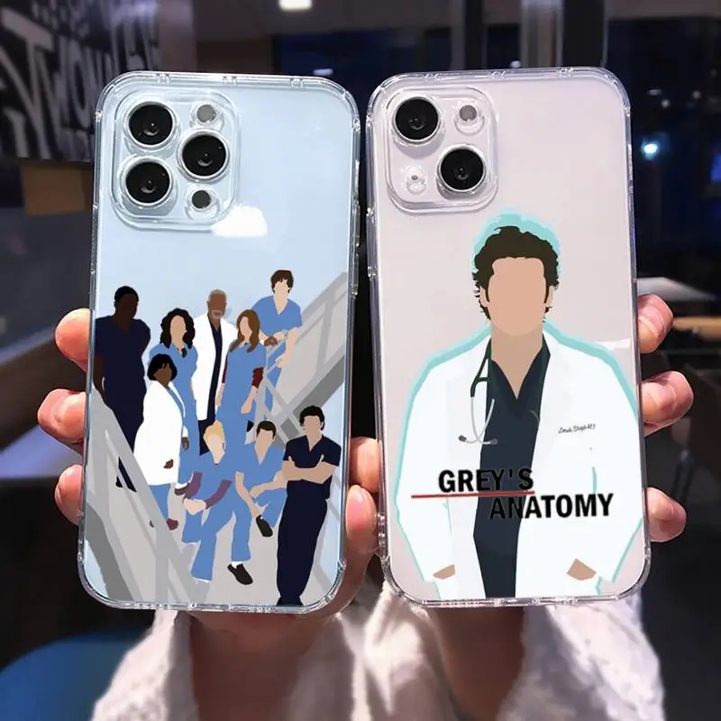 greys anatomy Phone Case For iphone 13 12 11 8 7 plus mini x xs xr pro max Transparent soft